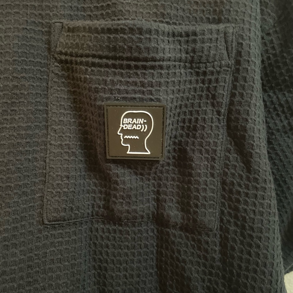 Brain Dead Waffle Tee Black Large
